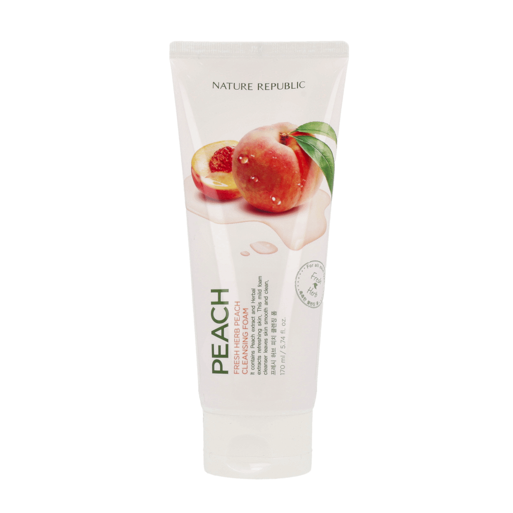 [US Exclusive] NATURE REPUBLIC Fresh Herb Peach Cleansing Foam 170ml - KLO