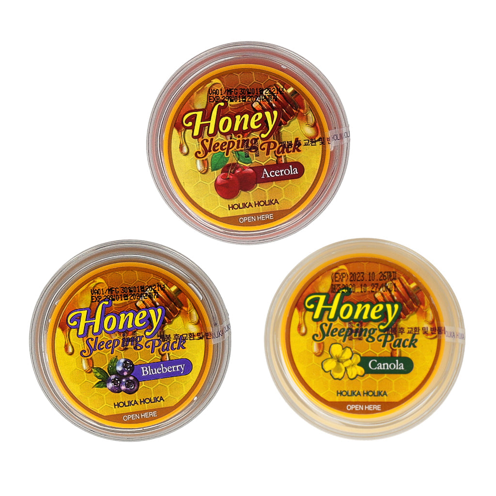 [US Exclusive] Holika Holika Honey Sleeping Pack 90ml #Acerola #Blueberry #Canola - KLO