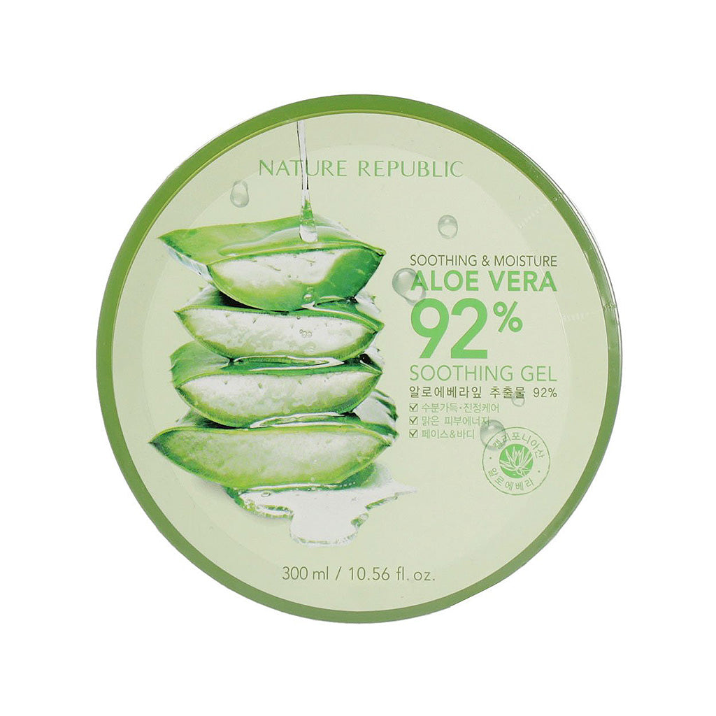 [US Exclusive] NATURE REPUBLIC Soothing & Moisture Aloe Vera 92% Soothing Gel 300ml - KLO
