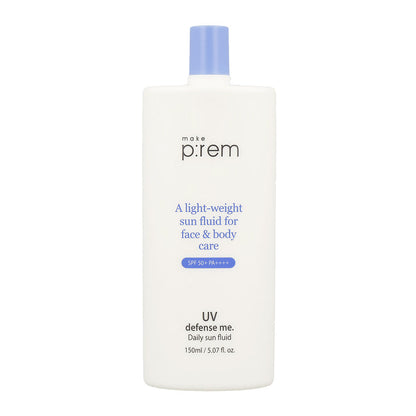 Buy Korean Makep:rem UV Defense Me Daily Sun Fuild SPF50+ PA++++ 150ml online at best price, Just Get it Now