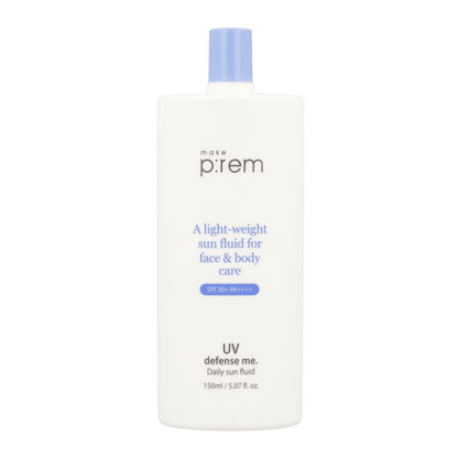 Lightweight daily sun fluid with SPF50+ PA++++ for ultimate UV protection, perfect for everyday use. 150ml bottle.