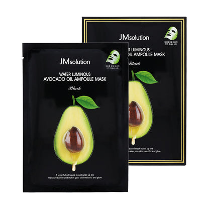 JM Solution Water Luminous Avocado Oil Ampoule Mask Black 10ea - KLO