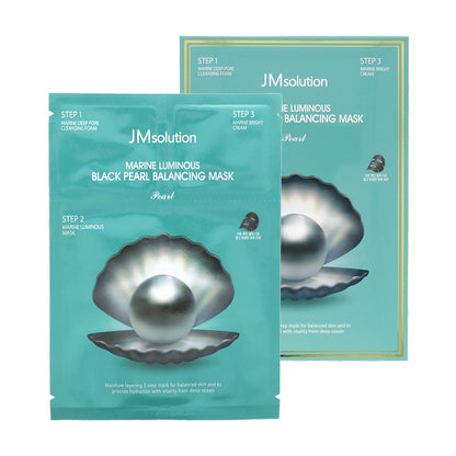 JM Solution Marine Luminous Black Pearl Balancing Mask 10ea - KLO