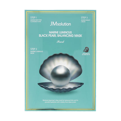 JM Solution Marine Luminous Black Pearl Balancing Mask 10ea - KLO