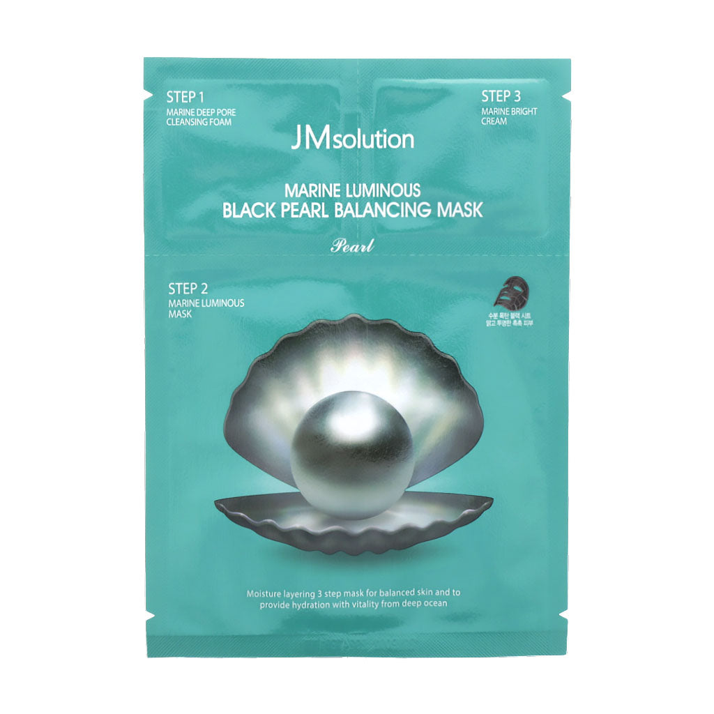 JM Solution Marine Luminous Black Pearl Balancing Mask 10ea - KLO