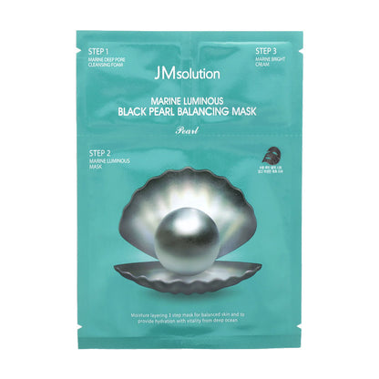JM Solution Marine Luminous Black Pearl Balancing Mask 10ea - KLO