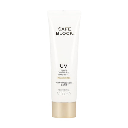 MISSHA Safe Block RX Cover Tone Up Sun SPF50+ PA++++ 50ml - Dodoskin