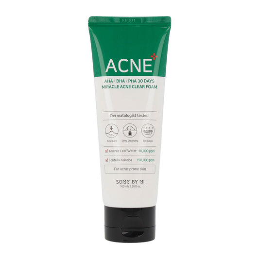 SOME BY MI AHA BHA PHA 30 Days Miracle Acne Clear Foam 100ml - KLO