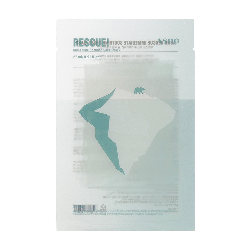 ASNO Rescue Immediate Soothing Sheet Mask  27ml x 5 sheets - Dodoskin