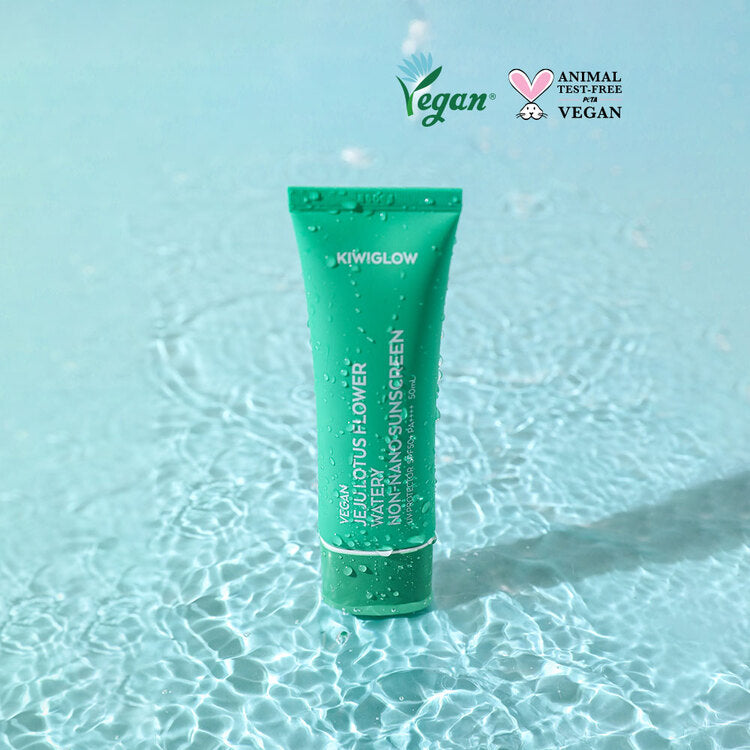 (Matt) KIWIGLOW Vegan Jeju Lotus Flower Watery Non-Nano Sunscreen SPF50+ PA++++ 50ml - KLO