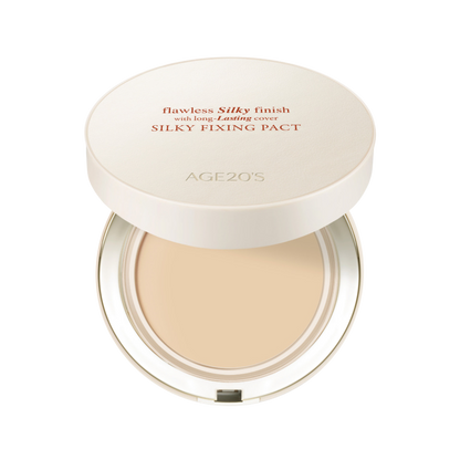 AGE20's Silky Fixing Pact SPF50+ PA++++ 14g, a versatile powder providing high sun protection and a refined, silky appearance.