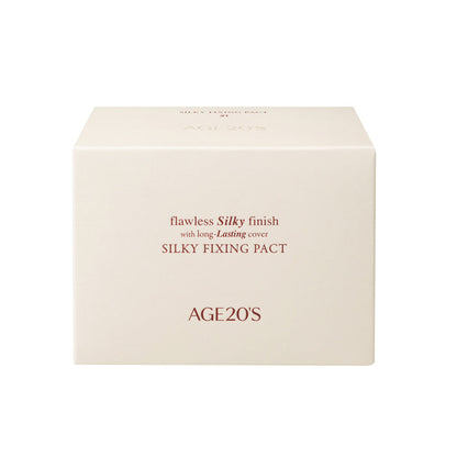 AGE20's Silky Fixing Pact SPF50+ PA++++ 14g offers a silky texture and sun protection, perfect for a flawless look on the go.