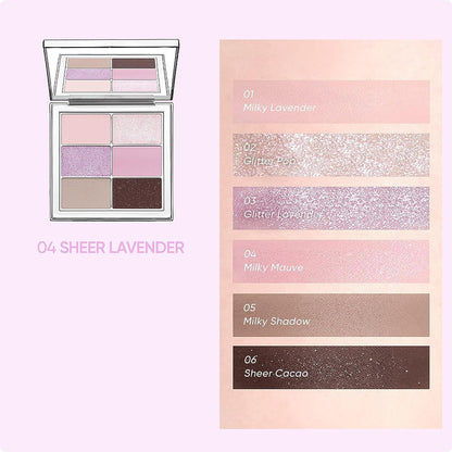 AMUSE Eye Vegan Sheer Palette Sheer Lavender Color 1.6g