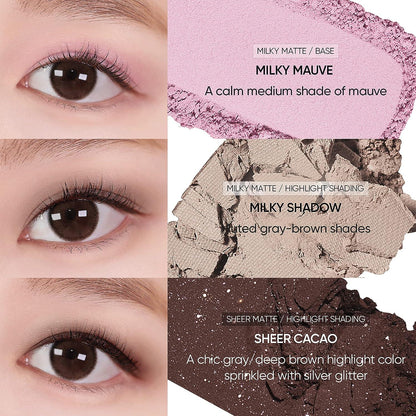 AMUSE Eye Vegan Sheer Palette Sheer Lavender Color 1.6g