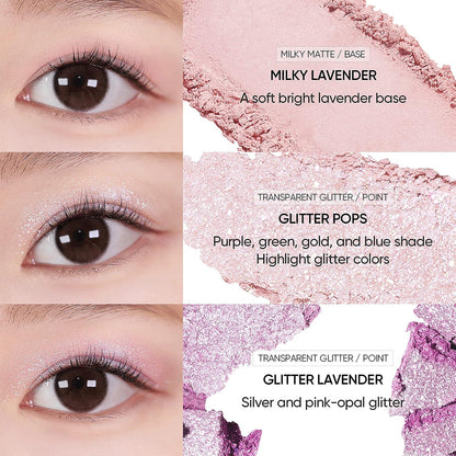 AMUSE Eye Vegan Sheer Palette Sheer Lavender Color 1.6g