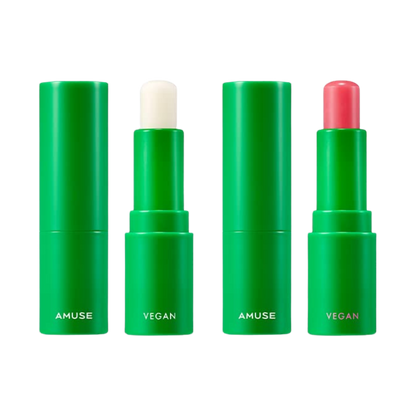  AMUSE Vegan Green Lip Balm 3.5g on white background.