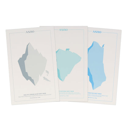 ASNO Rescue Sheet Mask Set ( 5 sheets x 3 types) - Dodoskin