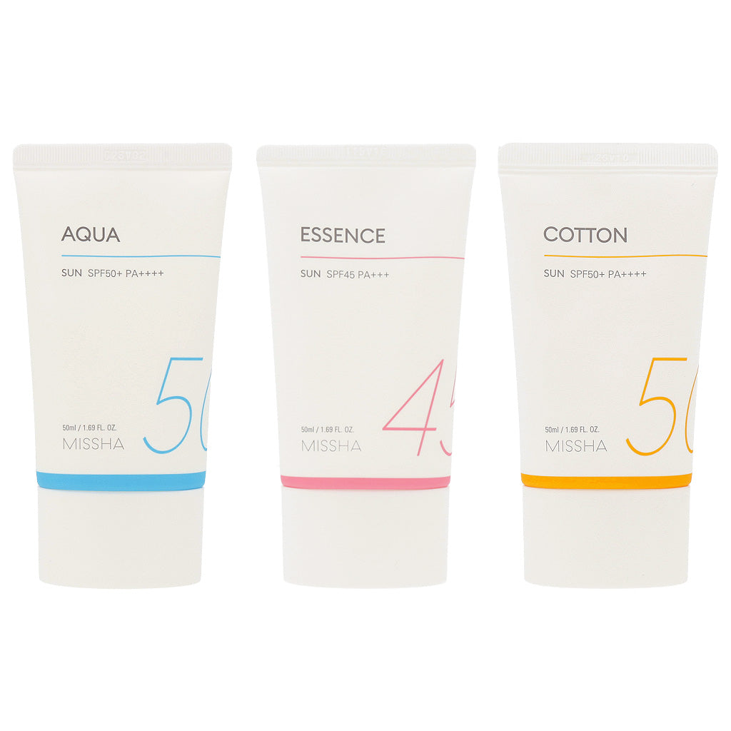 MISSHA All Around Safe Block 50ml (3 types) #AQUA SUN #ESSENCE SUN #COTTON SUN - KLO