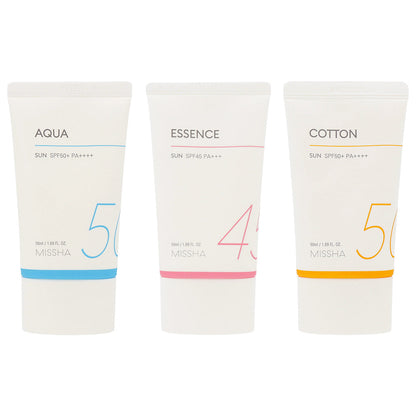 MISSHA All Around Safe Block 50ml (3 types) #AQUA SUN #ESSENCE SUN #COTTON SUN - KLO