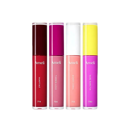 The Ameli Narcissism Lip Tint (4.5g) is a luxurious lip tint that delivers rich, vibrant color with a smooth, glossy finish. 