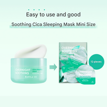 BANILA CO Overnight Soothing Cica Sleeping Mask Travel Kit (4g × 12ea)