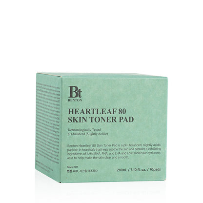 BENTON Heartleaf 80 Skin Toner Pad 210ml × 70 Pads
