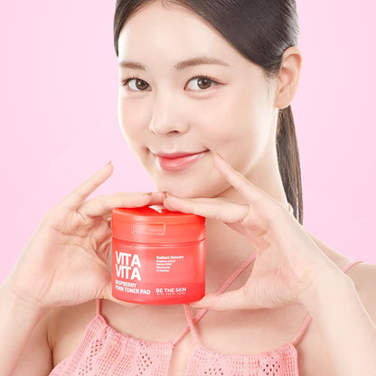 BE THE SKIN Vitavita Raspberry RDRN Toner Pad 120ml 60ea