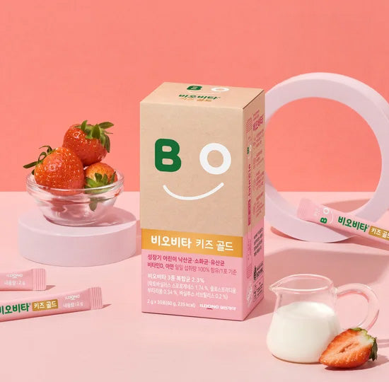 BIOVITA Kids Strawberry Milk Powder (2g × 30 sticks)