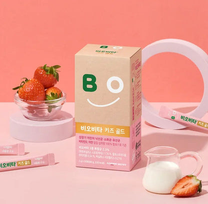 BIOVITA Kids Strawberry Milk Powder (2g × 30 sticks)