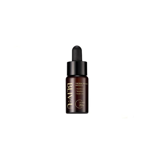 The BLIVU The Real Vita C 20 Ampoule is a potent skincare product designed to deliver high concentrations of Vitamin C to the skin.