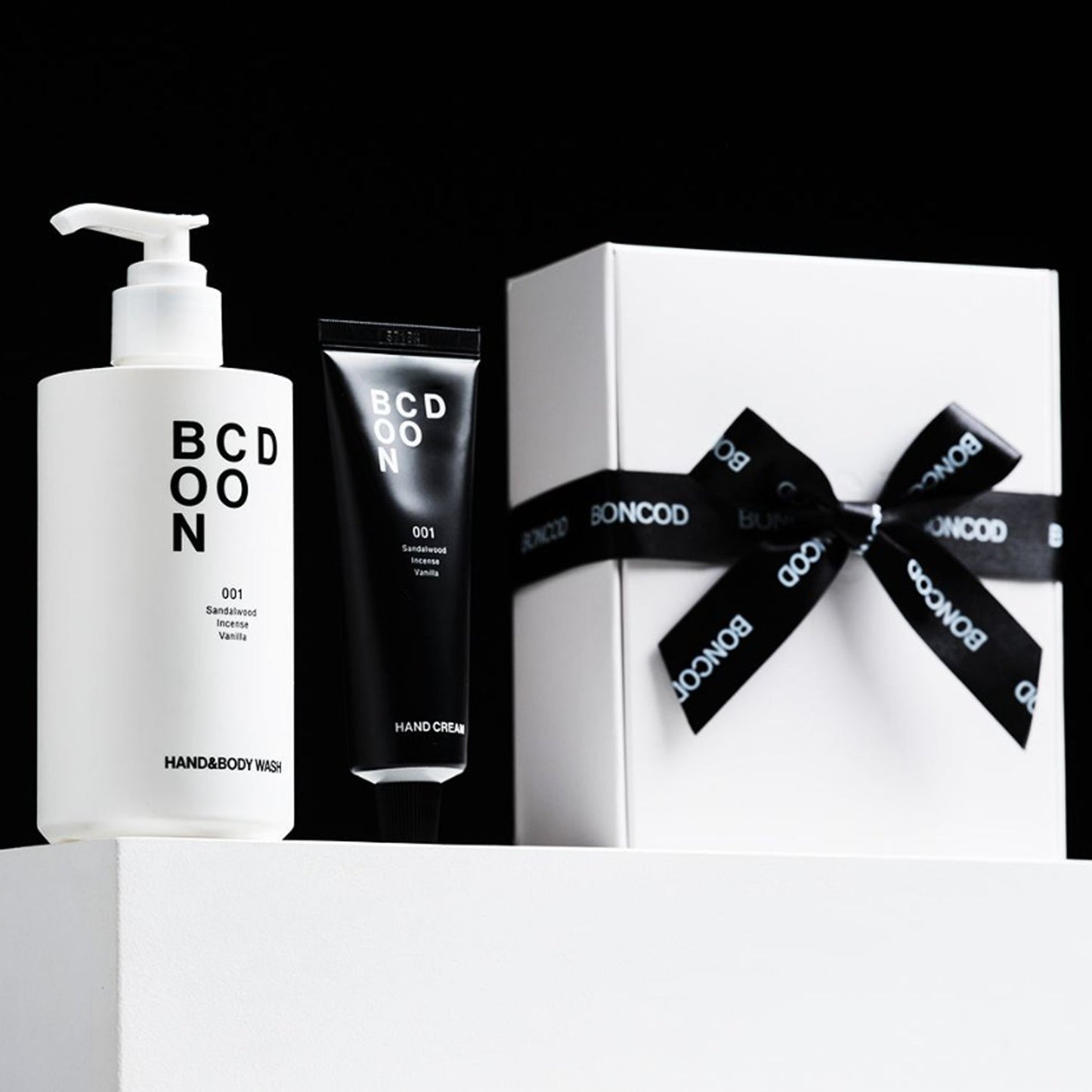 BONCOD Perfume Hand Cream + Hand & Body Wash 001 Sandalwood Gift Set