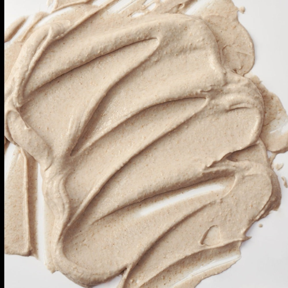 he ground rice provides gentle exfoliation, helping to remove dead skin cells and brighten the complexion.
