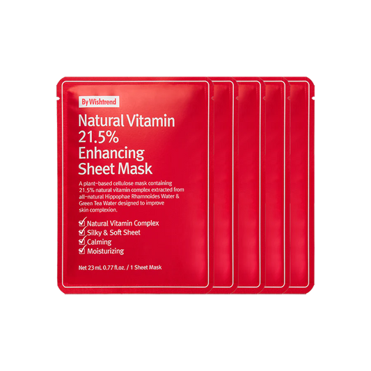 By Wishtrend Natural Vitamin 21.5% Enhancing Sheet Mask 5ea