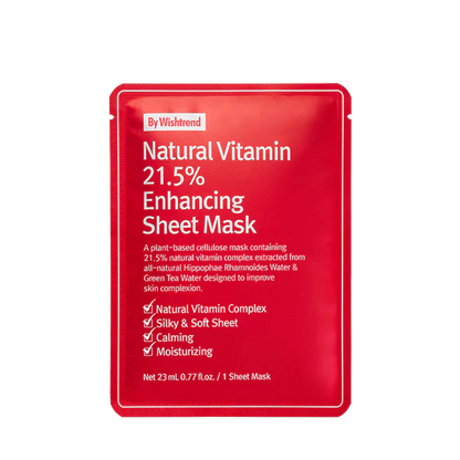 By Wishtrend Natural Vitamin 21.5% Enhancing Sheet Mask 5ea