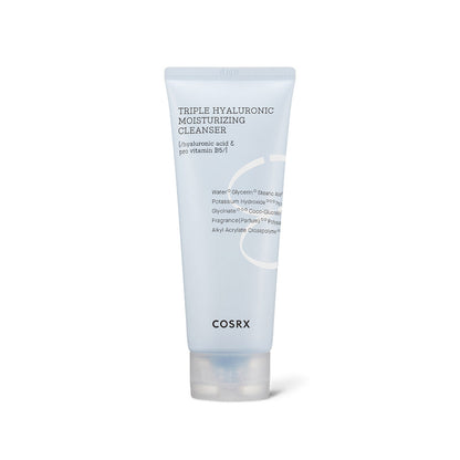 Hydrating cleanser with triple hyaluronic acid, 150ml.