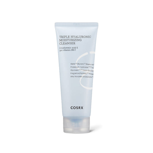 Hydrating cleanser with triple hyaluronic acid, 150ml.
