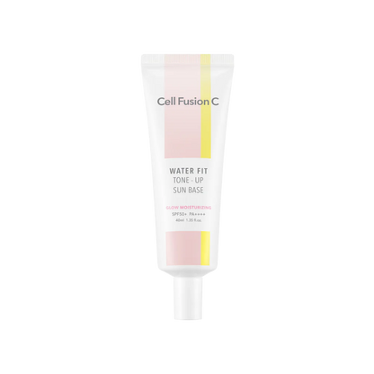 Offering SPF50+ PA++++, Cell Fusion C Tone-up Sun Base in four shades, 40ml, enhances skin tone while providing sun protection.