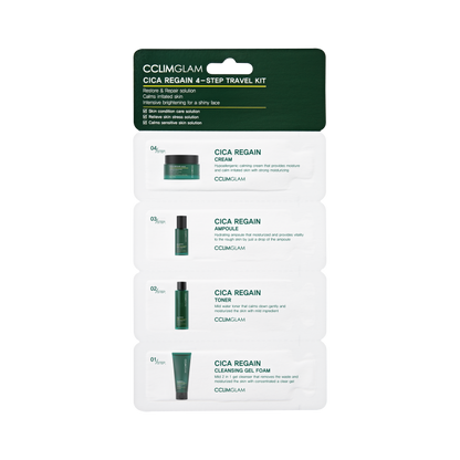 CCLIMGLAM Cica Regain 4-Step Travel Kit 1Box (10ea)
