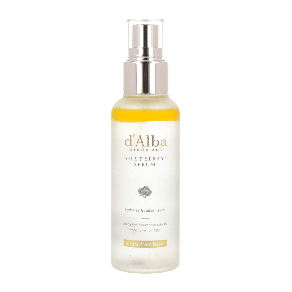 White Truffle First Spray Serum 100ml by D’ALBA, a luxurious skincare product for radiant skin.