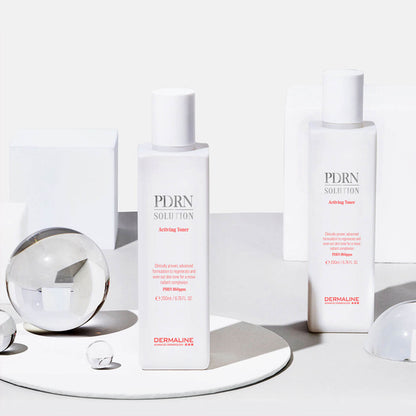 Dermaline PDRN Solution Activating Emulsion 200ml: a skincare emulsion that activates and revitalizes the skin, promoting hydration.