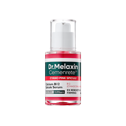  Dr. Melaxin Cemenrete Cyano Pink Spicule Serum in a 30ml bottle, designed for skin rejuvenation and hydration.