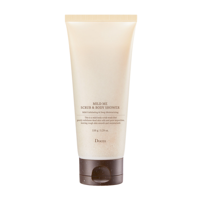 Duem Mild Me Scrub & Body Shower 150g: A gentle exfoliating scrub for a refreshing and revitalizing shower experience.