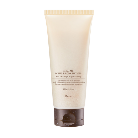 Duem Mild Me Scrub & Body Shower 150g: A gentle exfoliating scrub for a refreshing and revitalizing shower experience.