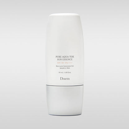 This essence features a water-like texture that absorbs quickly into the skin, providing broad-spectrum SPF protection against UV rays