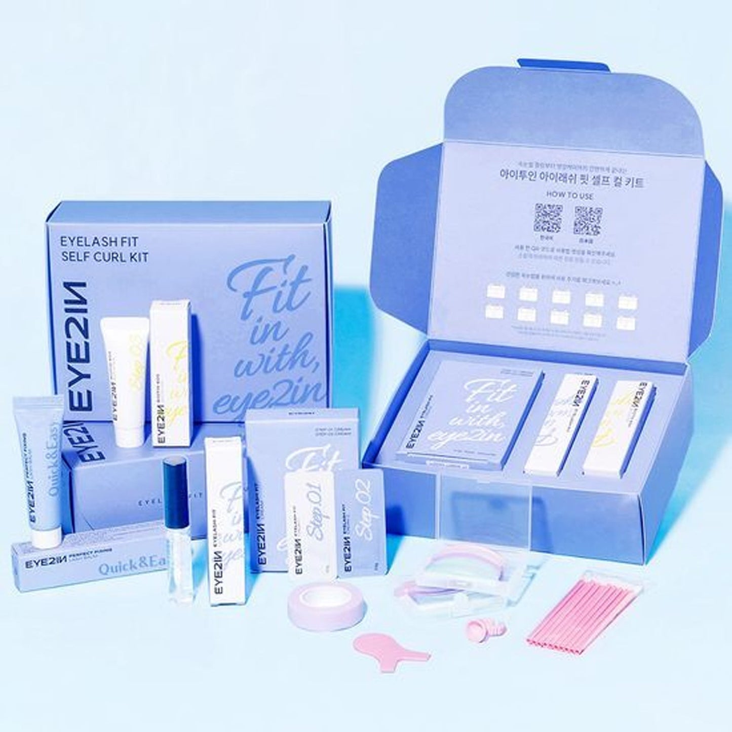 EYE2IN Eyelash Perm & Care All in One Kit – 10 Uses (Lash Balms Included)