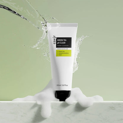 (NEWK) COXIR Green Tea pH Clear Foam Cleanser 150ml - KLO