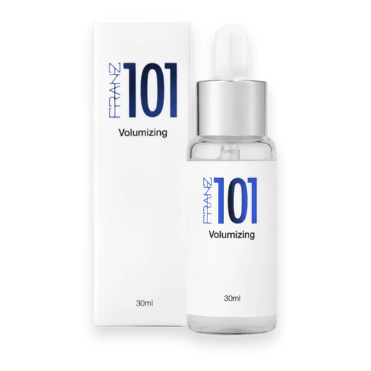 FRANZ 101 Volumizing Serum 30ml bottle designed to enhance hair volume and texture for a fuller appearance.
