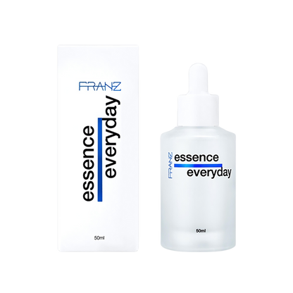 FRANZ Everyday Essence Face Serum 50ml bottle, designed for daily skincare, promoting hydration and a radiant complexion.