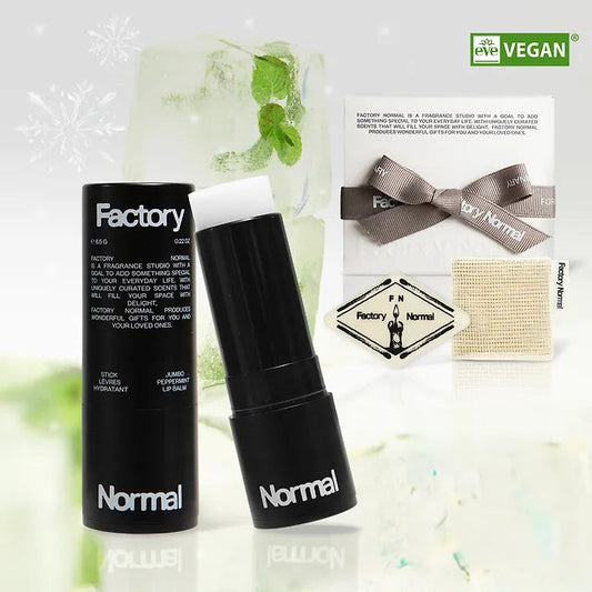 Factory Normal Vegan Jumbo Lip Balm Gift Set (+ Free Hand Mirror, Lip Towel) [Gift Packaging]