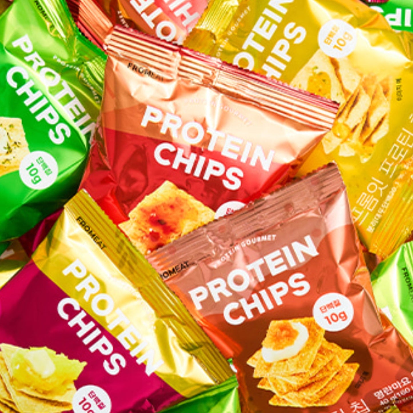Fromeat Protein Chips Single Pack (10 Bags) 6 Flavors